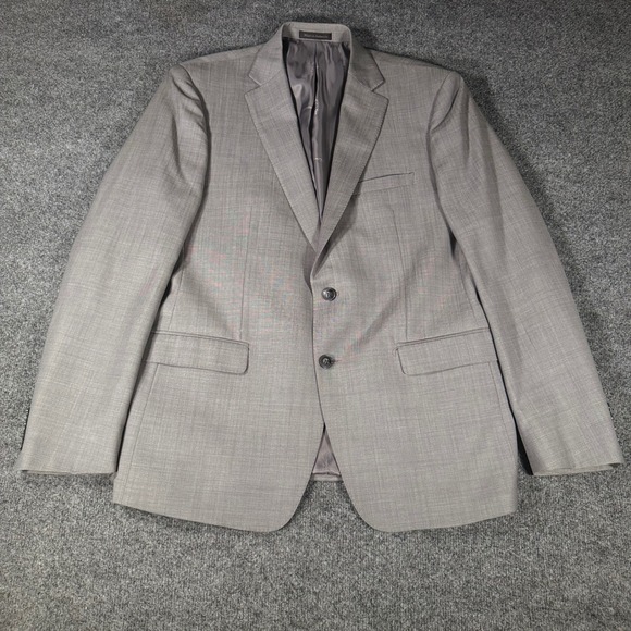 Calvin Klein Other - Calvin Klein Blazer Sport Coat 100% Wool Natural Stretch 44R Dark Grey Mens
